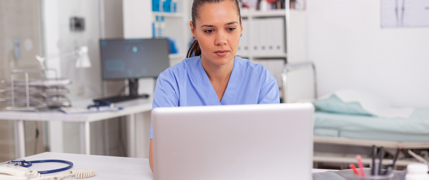 Healthcare Worker Laptop